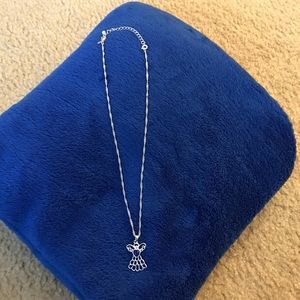 Sapphire angel necklace